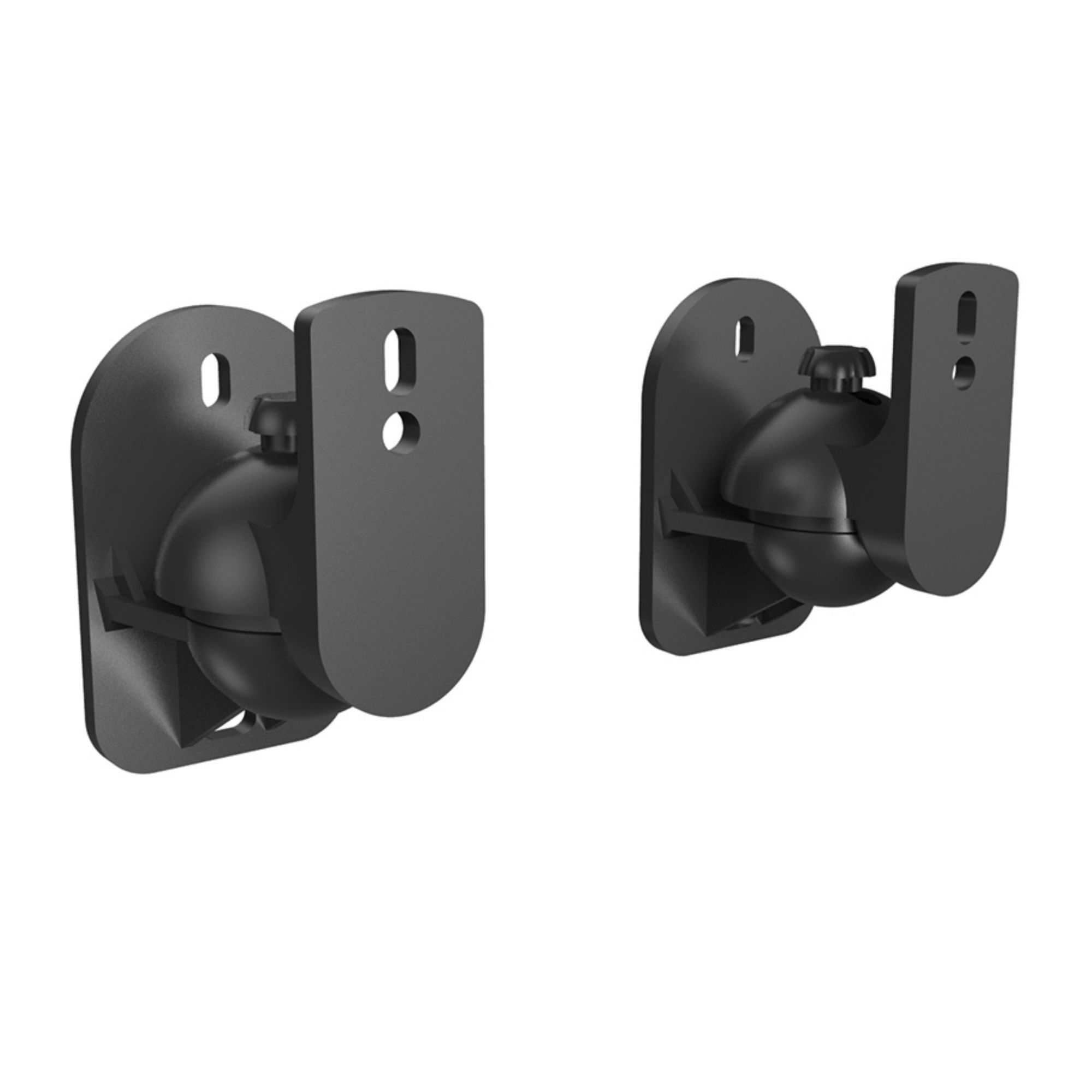 Coppia Supporti per diffusori  da parete in plastica di colore nero, Mod. SD-IR-WALLSOUND