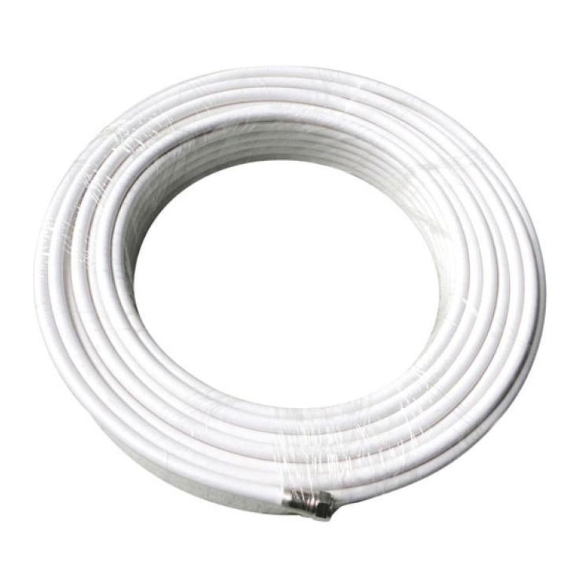 IR-EA-5.0-10 - Cavo coassiale  75 Ohm, bianco, diametro 5 mm, classe A, con connettori F, matassa da 10mt.
