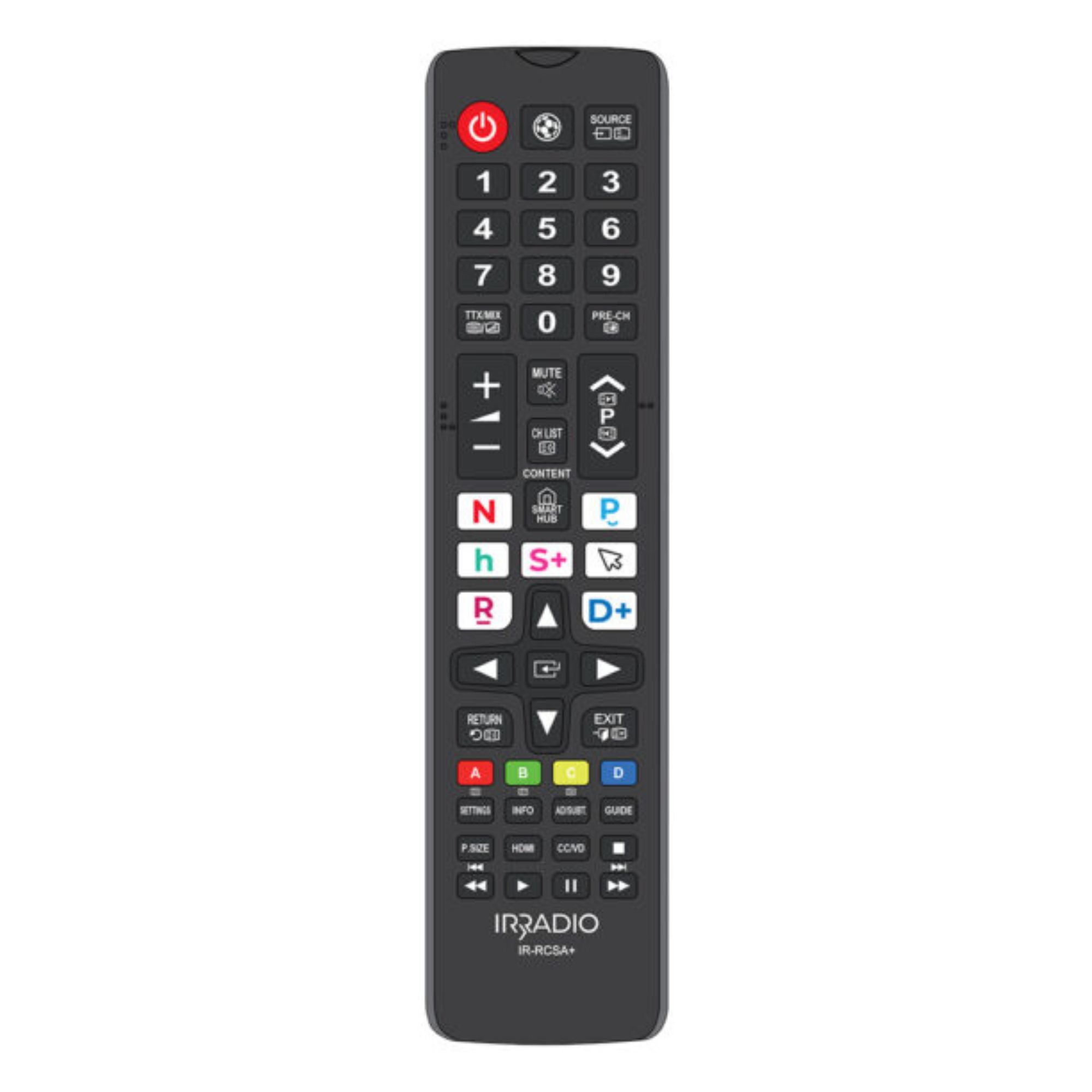 Telecomando dedicato compatibile con tutte le TV e SMART TV LCD/LED SAMSUNG, Mod. IR-RCSA+